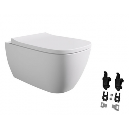 Унитаз, Alice, Wunder, подвесной, шгв 360*530*345, Aliglaze+, с сиденьем, с набором для крепления, цвет-белый