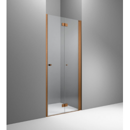 Дверь, Radaway, Nes DWB, шв 969*2200, петли-справа, медь брашированная, цвет стекла-матовое (сатин), Easy Clean