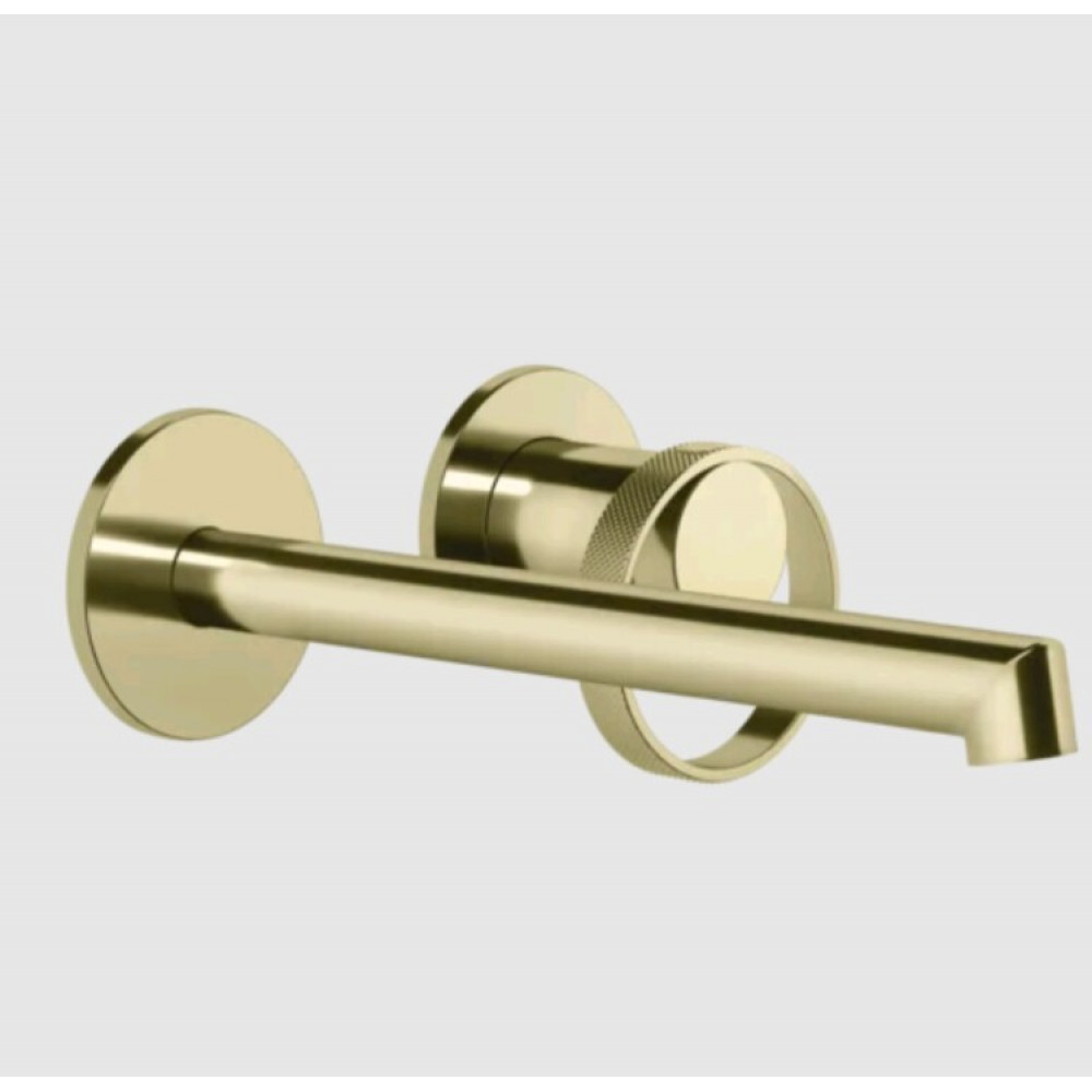 Смеситель для раковины, Gessi, Anello, цвет-Brass PVD