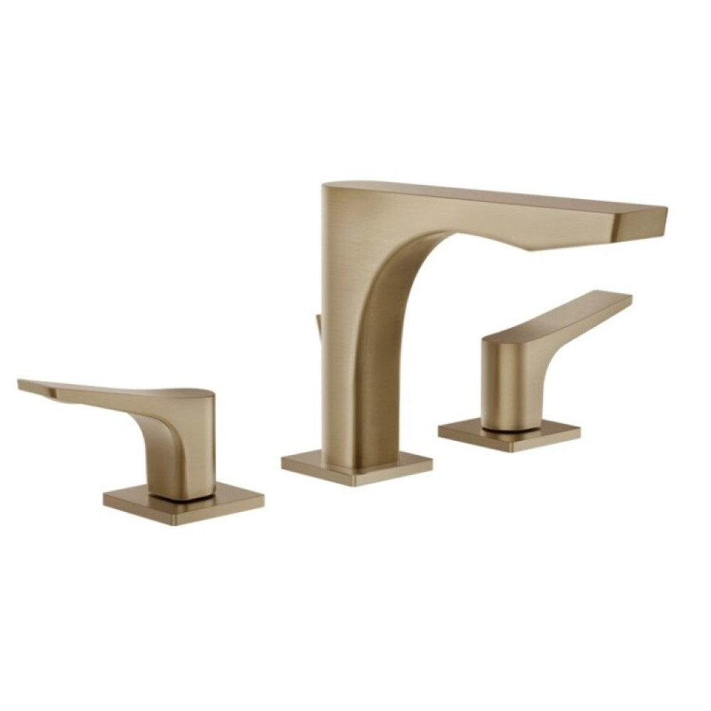 Смеситель для раковины, Gessi, Rilievo, цвет-Warm Bronze Brushed PVD