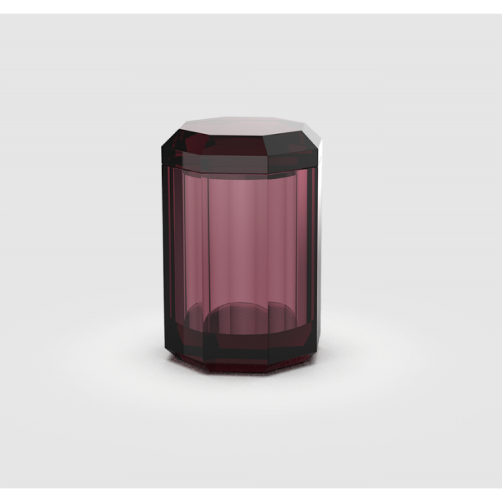 Емкость, Decor Walther, Kristall, шгв 90*90*140, с крышкой, цвет-Rich Burgundy