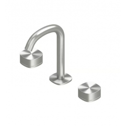 Смеситель для раковины, Quadro design, SUPER, цвет-сталь брашированная