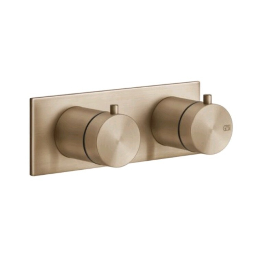 Смеситель для душа, Gessi, 316 Bath-Shower, на 2 потребителя, цвет-Warm Bronze Brushed PVD