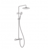 Душевая стойка, Duravit, Wave, с термостатическим смесителем с изливом, цвет-хром
