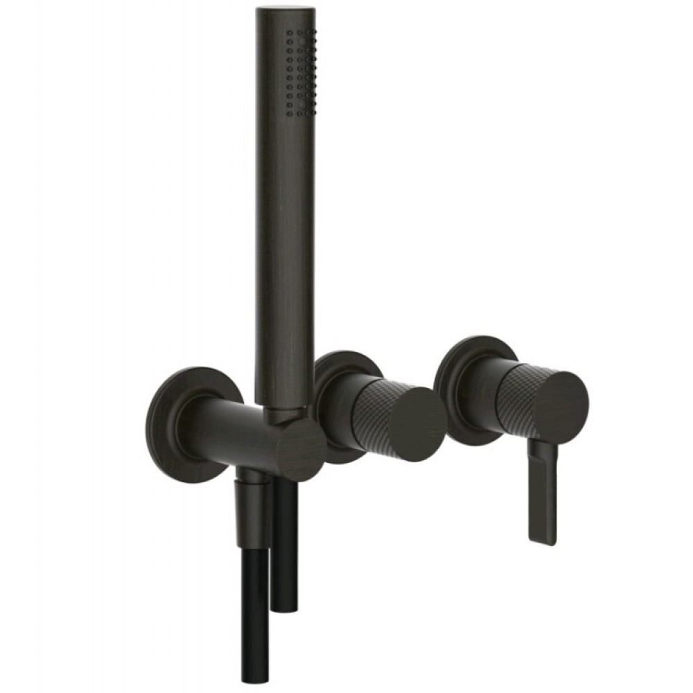 Смеситель для душа, Gessi, Inciso Bath&Shower, на 2 потребителя, цвет-Aged Bronze