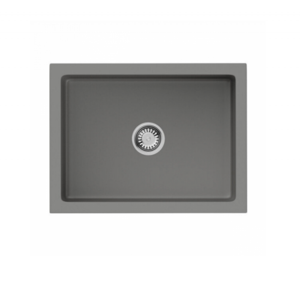 Мойка, Omoikiri, Mikura, шгв 610*460*254, отверстия для смесителя-отсутствуют, цвет-smoky blue