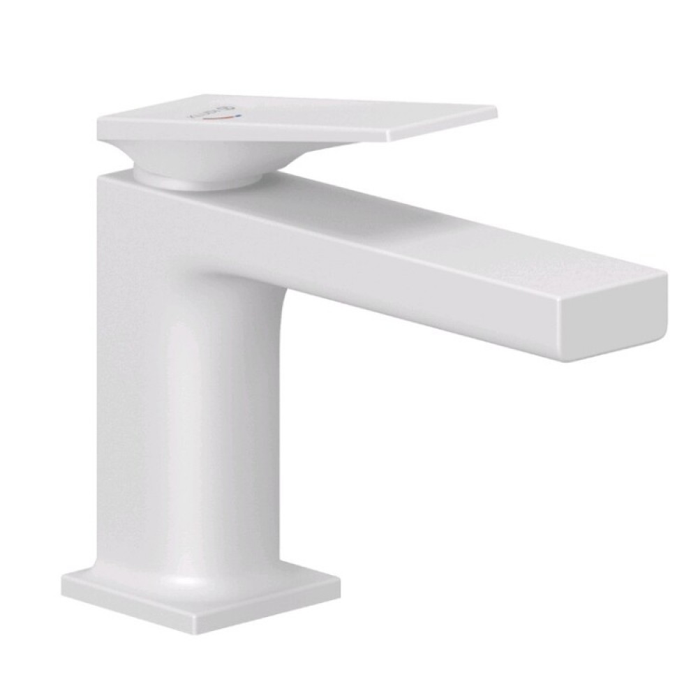 Смеситель для раковины, Kludi, DECUS, EcoPlus, цвет-белый матовый (Matt White, Bianco Opaco)