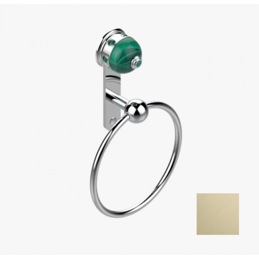 Полотенцедержатель, THG, Sully Malachite, шв 180*259, цвет-PVD матовая латунь/malachite