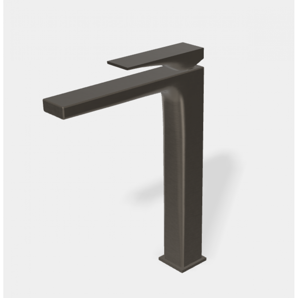 Смеситель для раковины, Fima Carlo Frattini, Zeta, цвет-брашированный черный хром