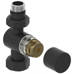 Вентиль, Сунержа, G 1/2" НР х G 3/4" НГ, прямой, под шестигранник, цвет-тёмный титан муар