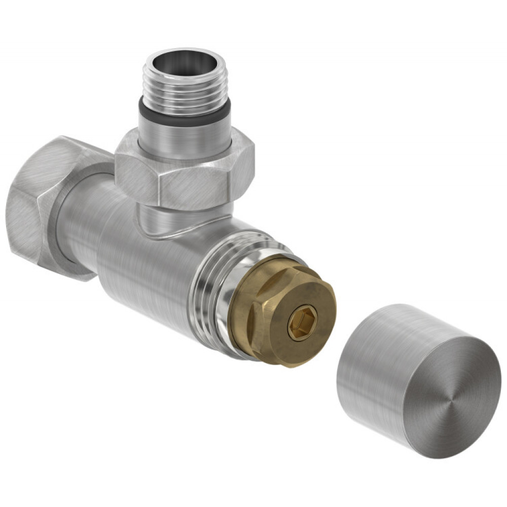 Вентиль, Сунержа, G 1/2" НР х G 3/4" НГ, угловой, под шестигранник, цвет-сатин