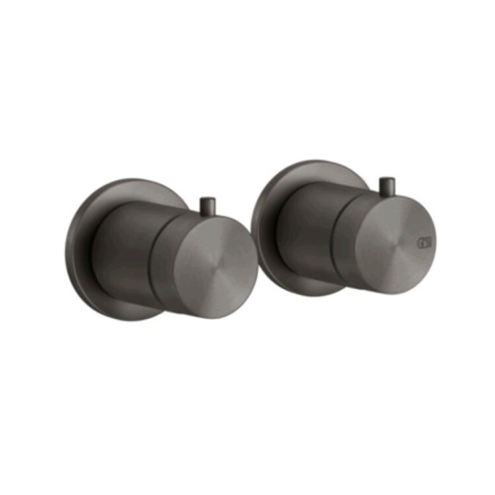 Смеситель для душа, Gessi, 316 Bath-Shower, на 2 потребителя, цвет-Black Metal Brushed PVD