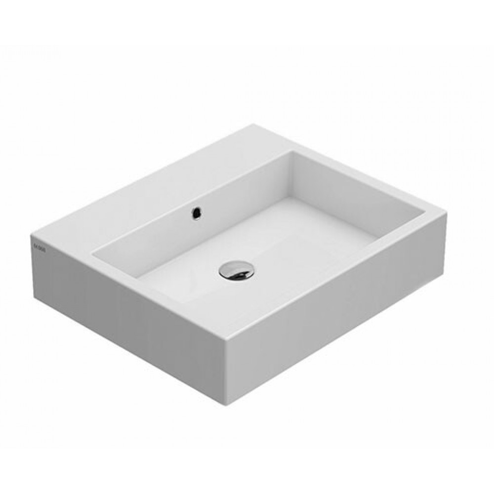 Раковина, Globo, Stone, шгв 600*500*140, белый глянцевый (Glossy White, Bianco lucido)