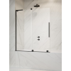 Шторка на ванну, Radaway, Furo SL PND II, шв 538*1500, петли-слева, цвет фурнитуры-черный, цвет стекла-прозрачный, Easy Clean