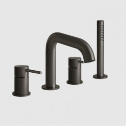 Смеситель для ванны и душа, Gessi, 316 Bath-Shower, цвет-Black Metal Brushed PVD