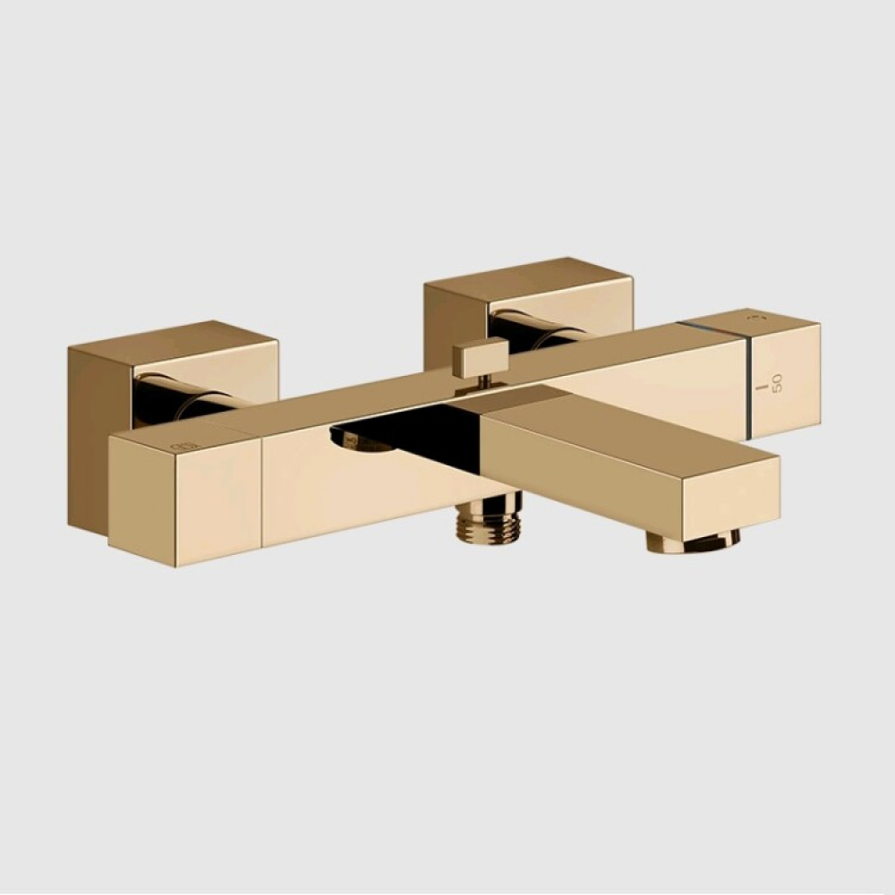 Смеситель для ванны и душа, Gessi, Rettangolo, цвет-Warm Bronze PVD