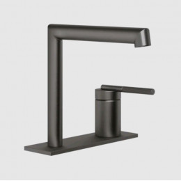 Смеситель для раковины, Gessi, Ingranaggio, цвет-Black Metal Brushed PVD