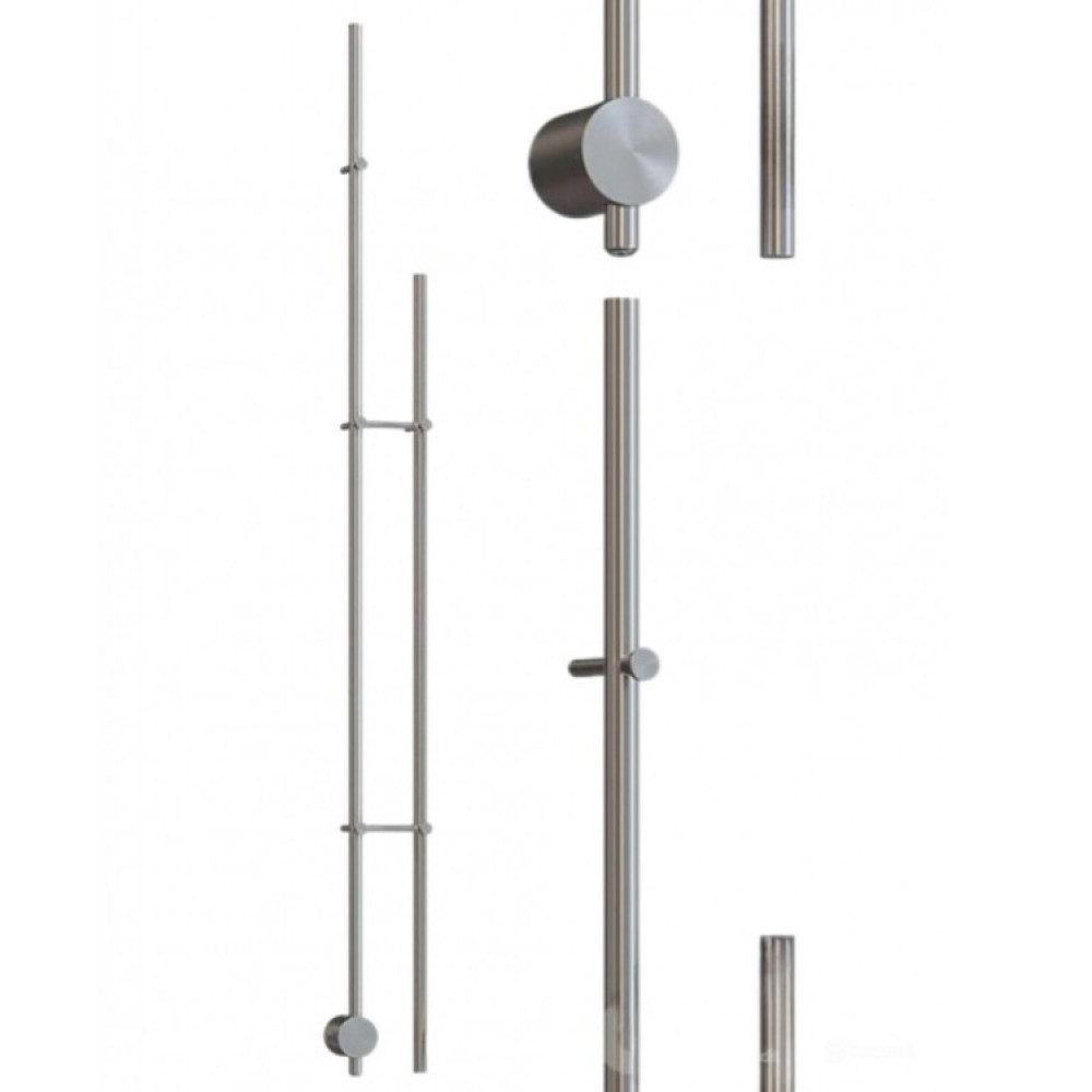 Полотенцесушитель, Broner, Bruno Duo, шгв 94*126*1700, сухой ТЭН, цвет-сталь сатинированная