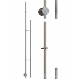 Полотенцесушитель, Broner, Bruno Duo, шгв 94*126*1700, сухой ТЭН, цвет-сталь сатинированная