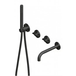 Смеситель для ванны и душа, Quadro design, Valvola01, на 2 потребителя, цвет-золото черное