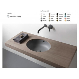 Раковина, CIELO, Enjoy, шгв 520*445*185, отверстия для смесителя-отсутствуют, цвет-Gloss White