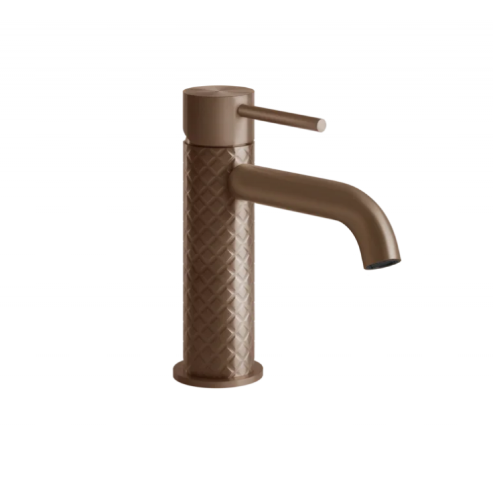 Смеситель для раковины, Gessi, Intreccio, цвет-Copper Brushed PVD