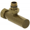 Вентиль, Сунержа, G 1/2" НР х G 3/4" НГ, угловой, цилиндр, цвет-бронза состаренная
