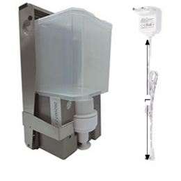 Дозатор для жидкого мыла, Mediclinics, шгв 105*117*241, с адаптером и каблем, длинна кабеля-1000 мм, цвет дозатора-сталь