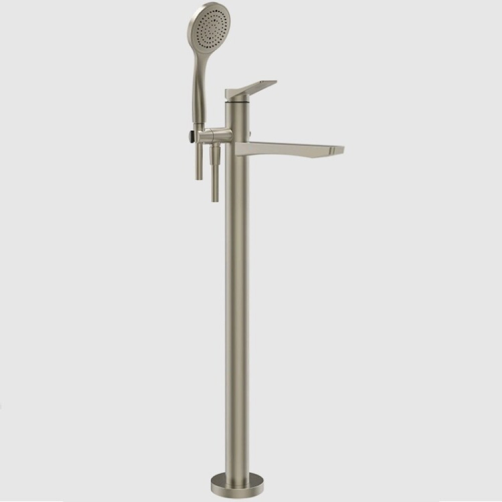 Смеситель для ванны и душа, Gessi, Rilievo, цвет-Finox Brushed Nickel