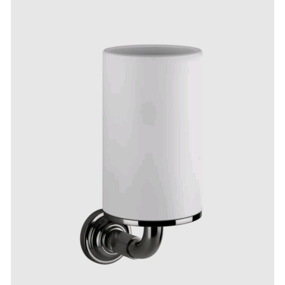 Стакан, Gessi, VENTI20, шгв 75*115*182, цвет-белый/Black Metal PVD