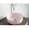 Раковина, Scarabeo, Glam, шгв 330*330*125, отверстия для смесителя-отсутствуют, цвет-Antique Pink matt