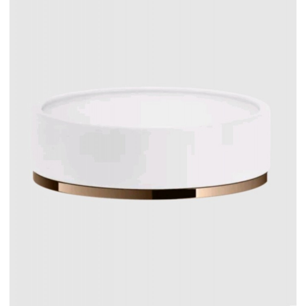 Мыльница, Gessi, Inciso, шгв 115*115*35, цвет-белый/Copper PVD