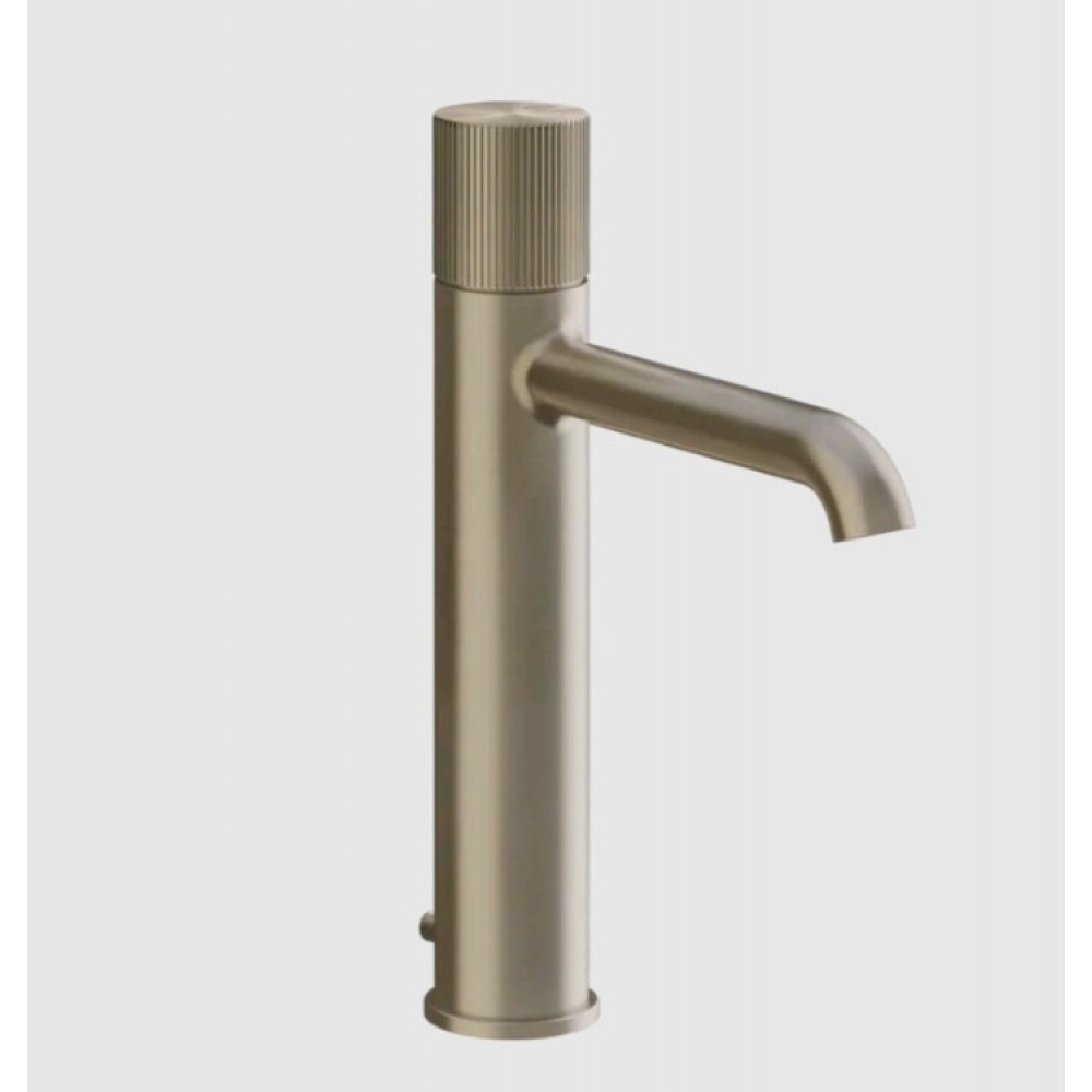 Смеситель для раковины, Gessi, Habito Rigato, цвет-Finox Brushed Nickel