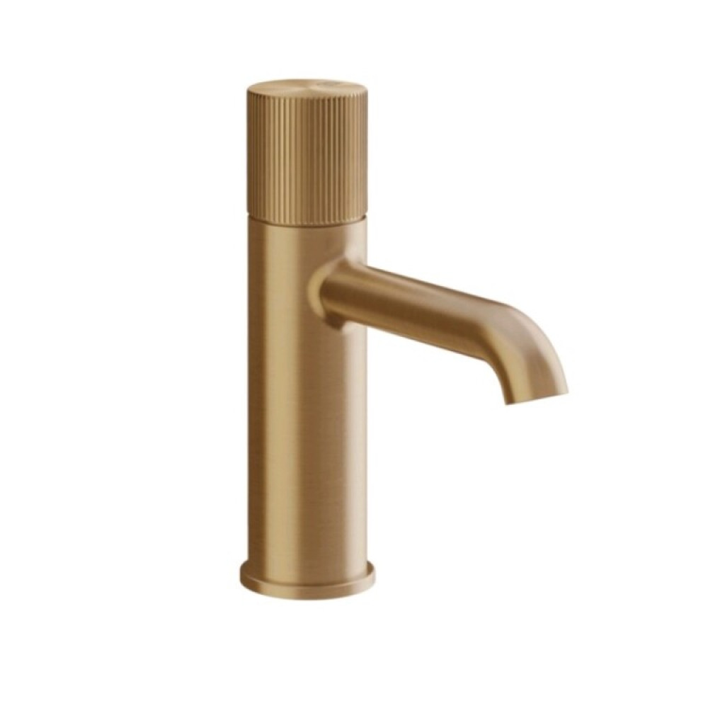 Смеситель для раковины, Gessi, Habito Rigato, цвет-Warm Bronze Brushed PVD
