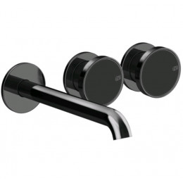 Смеситель для раковины, Gessi, Origini, цвет-Black Metal PVD