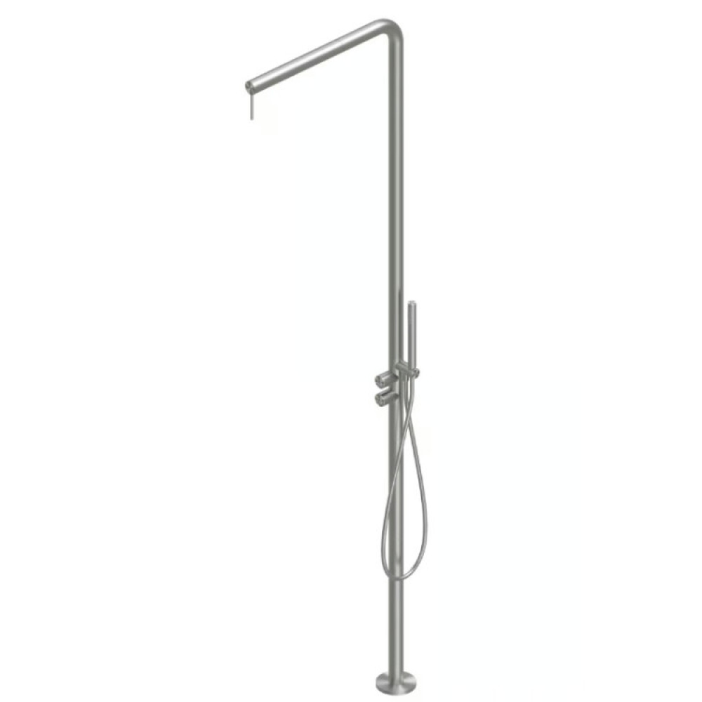 Душевая стойка, Quadro design, Q, цвет-сталь брашированная