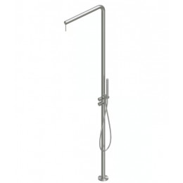 Душевая стойка, Quadro design, Q, цвет-сталь брашированная