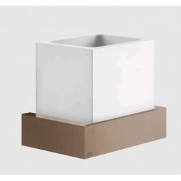 Стакан, Gessi, Rettangolo, шгв 140*95*116.5, цвет-белый/Copper Brushed PVD