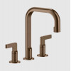 Смеситель для раковины, Gessi, Inciso, цвет-Copper Brushed PVD