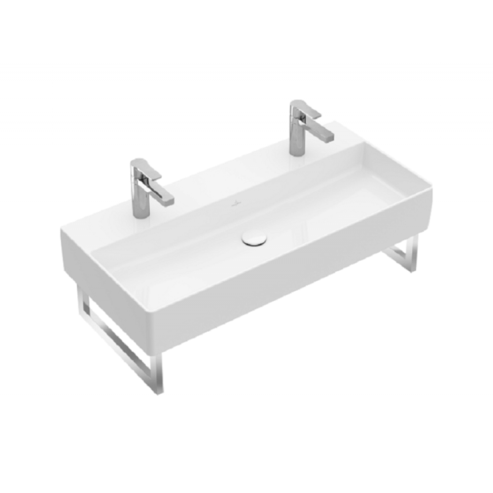 Раковина, Villeroy&Boch, Memento 2.0, шгв 1000*470*140, отверстия для смесителя-1, цвет-альпийский белый