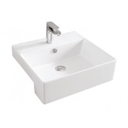 Раковина, Artceram, Quadro, шгв 500*480*160, отверстия для смесителя-1 сквозное, 2 промаркированных, цвет-Glossy White