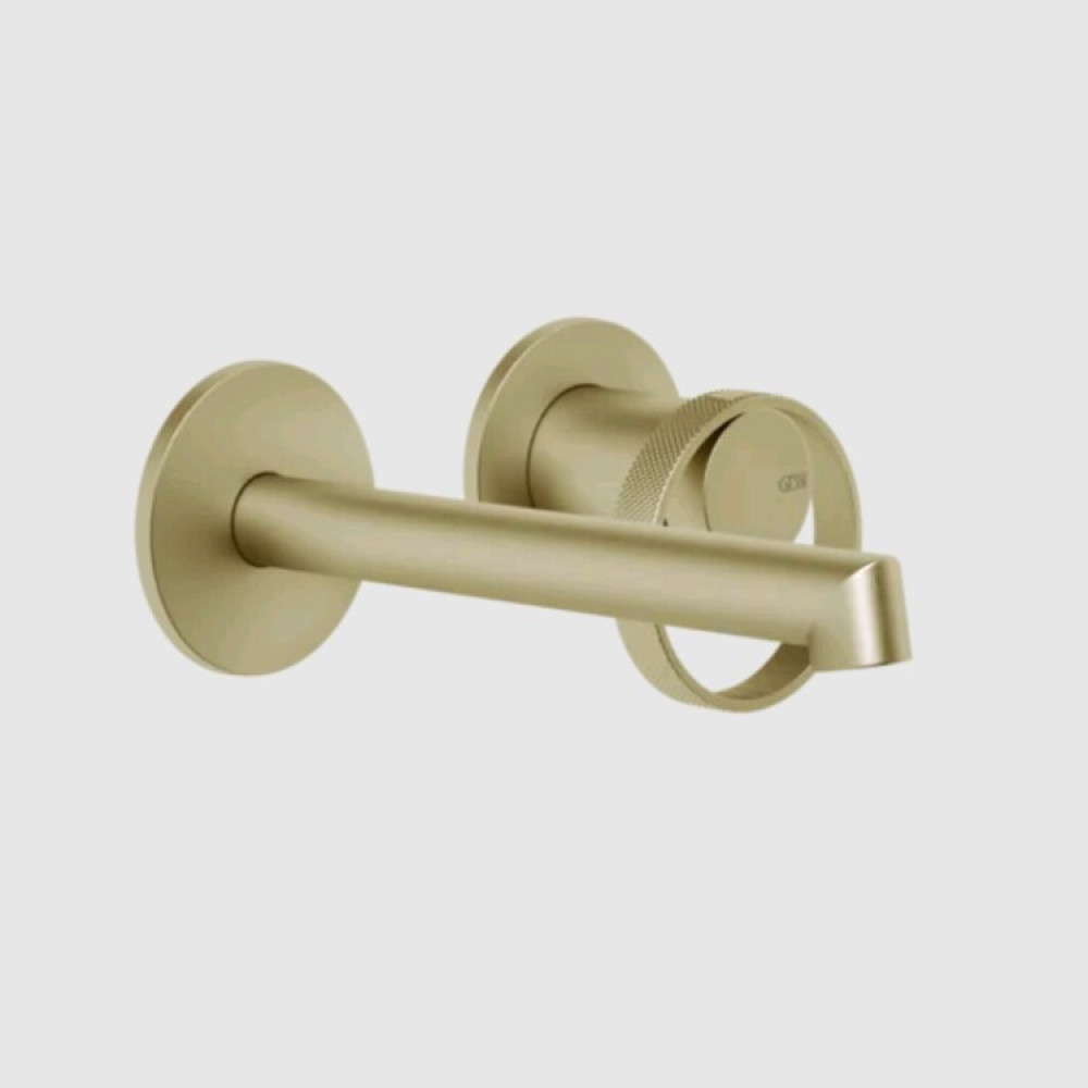 Смеситель для раковины, Gessi, Anello, цвет-Brushed Brass PVD