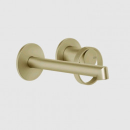 Смеситель для раковины, Gessi, Anello, цвет-Brushed Brass PVD