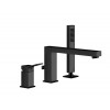 Смеситель для ванны и душа, Gessi, Rettangolo K, цвет-Black XL