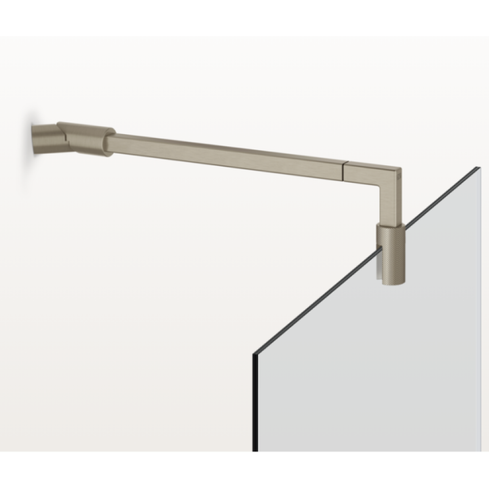 Профиль для стекла, Gessi, Shower outfit. DIAMANTATO, 389 мм, цвет-Finox Brushed Nickel