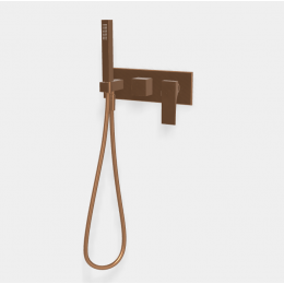 Смеситель для душа, Fima Carlo Frattini, Zeta, на 2 потребителя, цвет-брашированная янтарная бронза