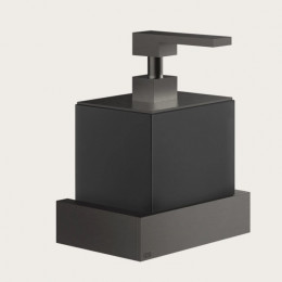 Дозатор для жидкого мыла, Gessi, Rettangolo, шгв 140*120*187, цвет дозатора-Black Metal Brushed PVD/чёрный