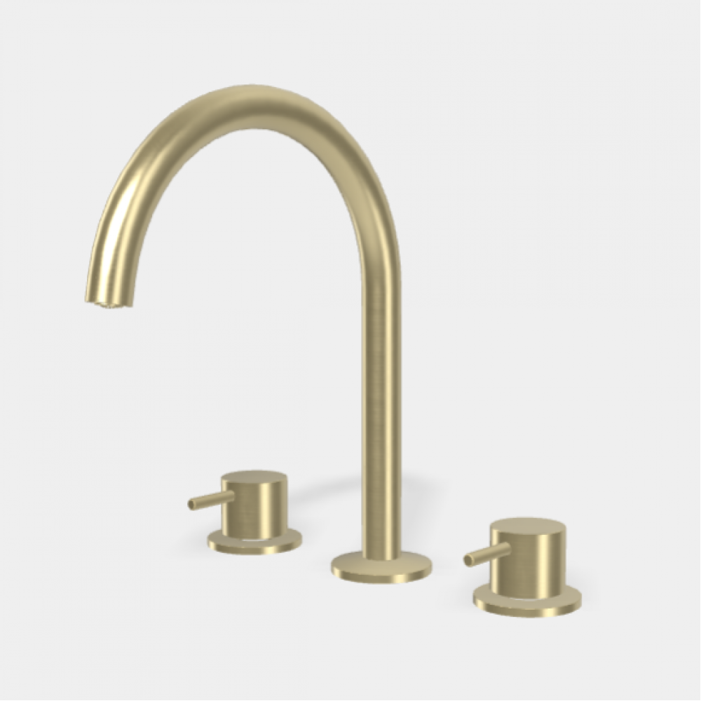 Смеситель для раковины, Fima Carlo Frattini, Spillo Up, цвет-шампань брашированная