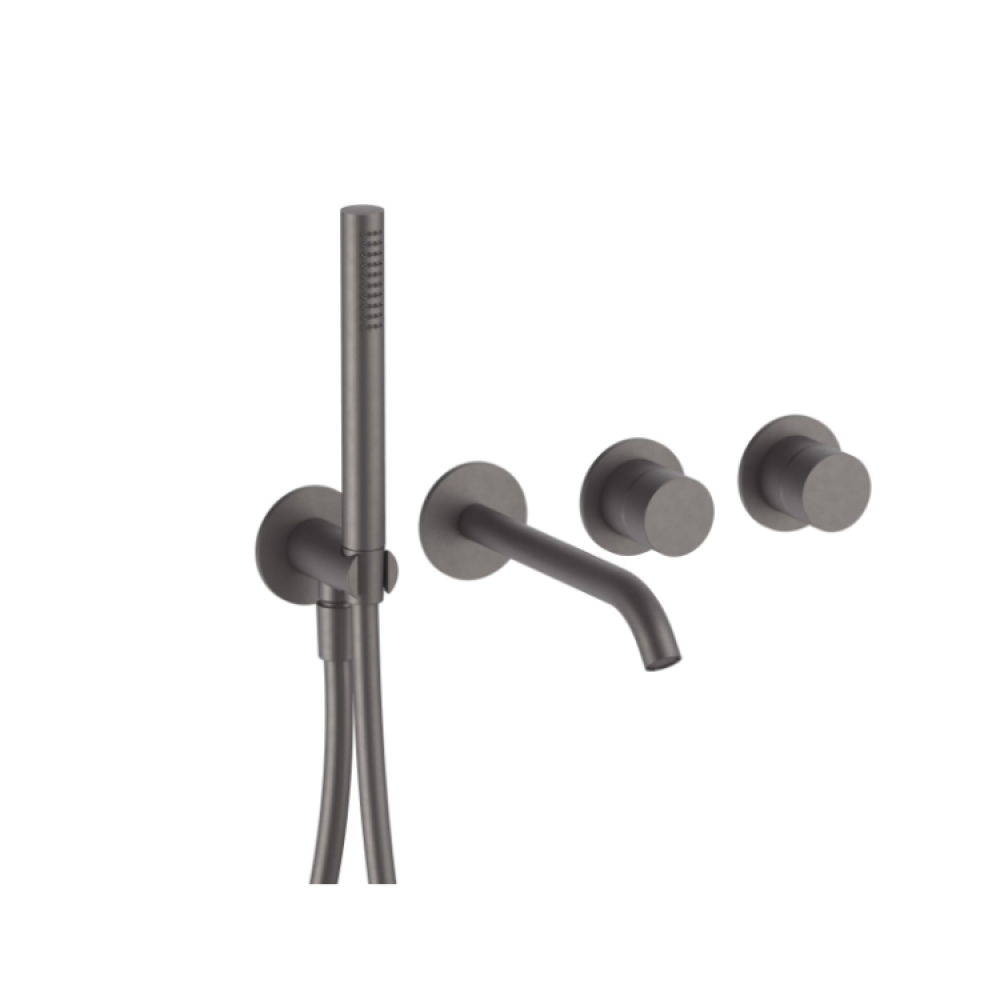 Смеситель для ванны и душа, Fantini, AA/27, цвет-Gun Metal Matt PVD