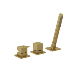 Смеситель для ванны и душа, Kludi, DECUS, цвет-золото брашированное